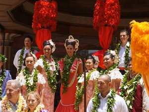 オアフ島ワイキキ、カピオラニ公園のレイ･デイ･フェスティバル