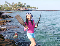 パワースポットで泳ぐ