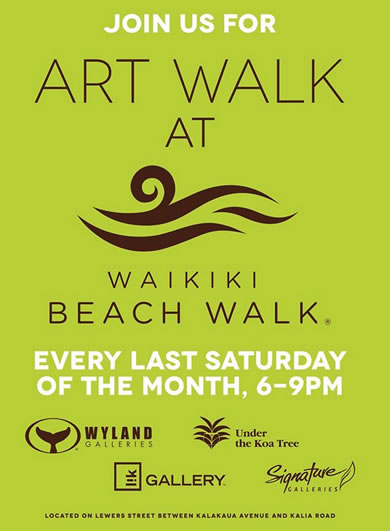 ワイキキ・ビーチ・ウォークでアートのイベント開催