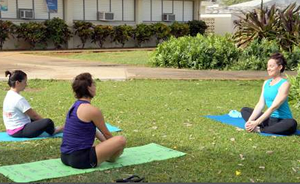 無料のヨガレッスンも